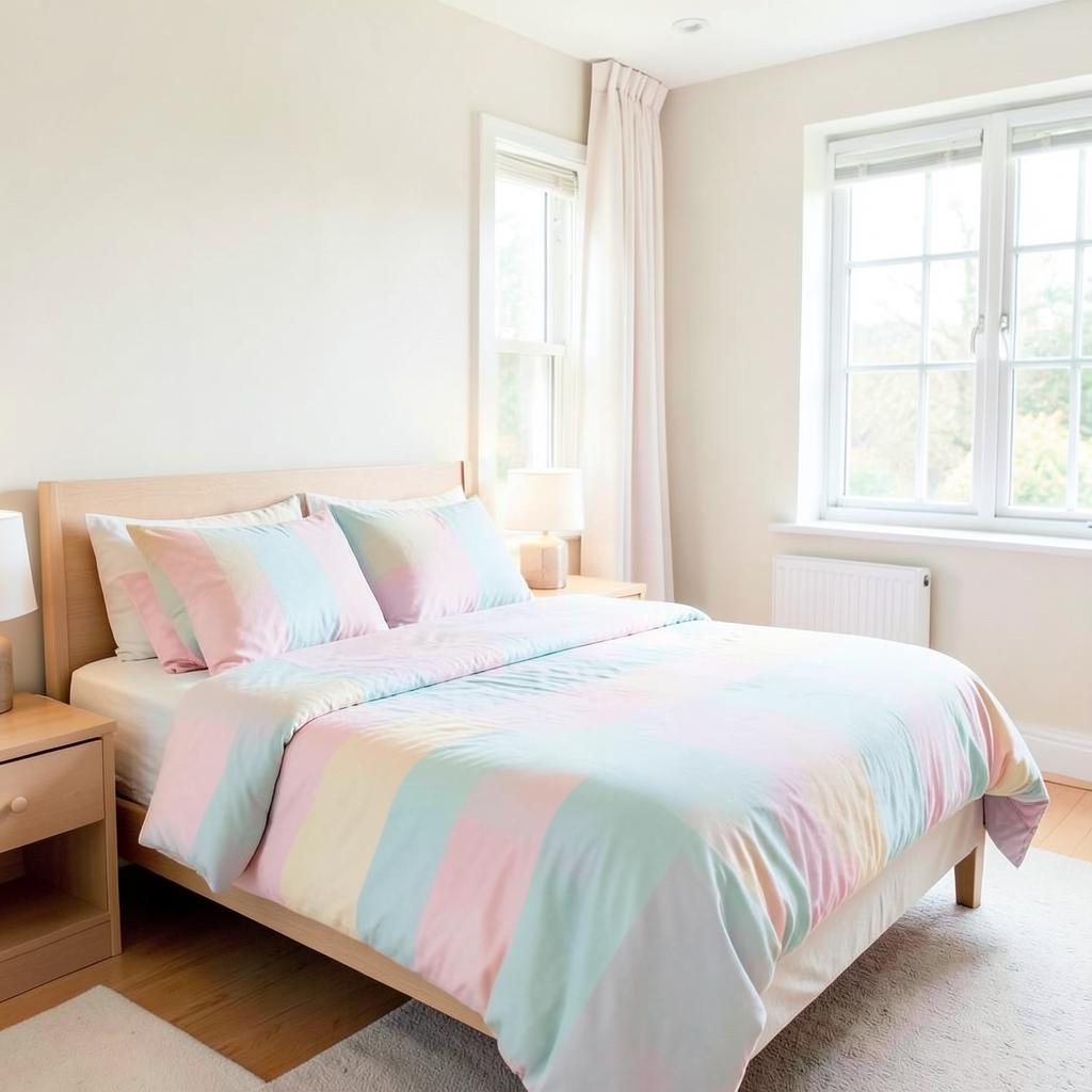 Bright shared bedroom at Rent House men's hostel